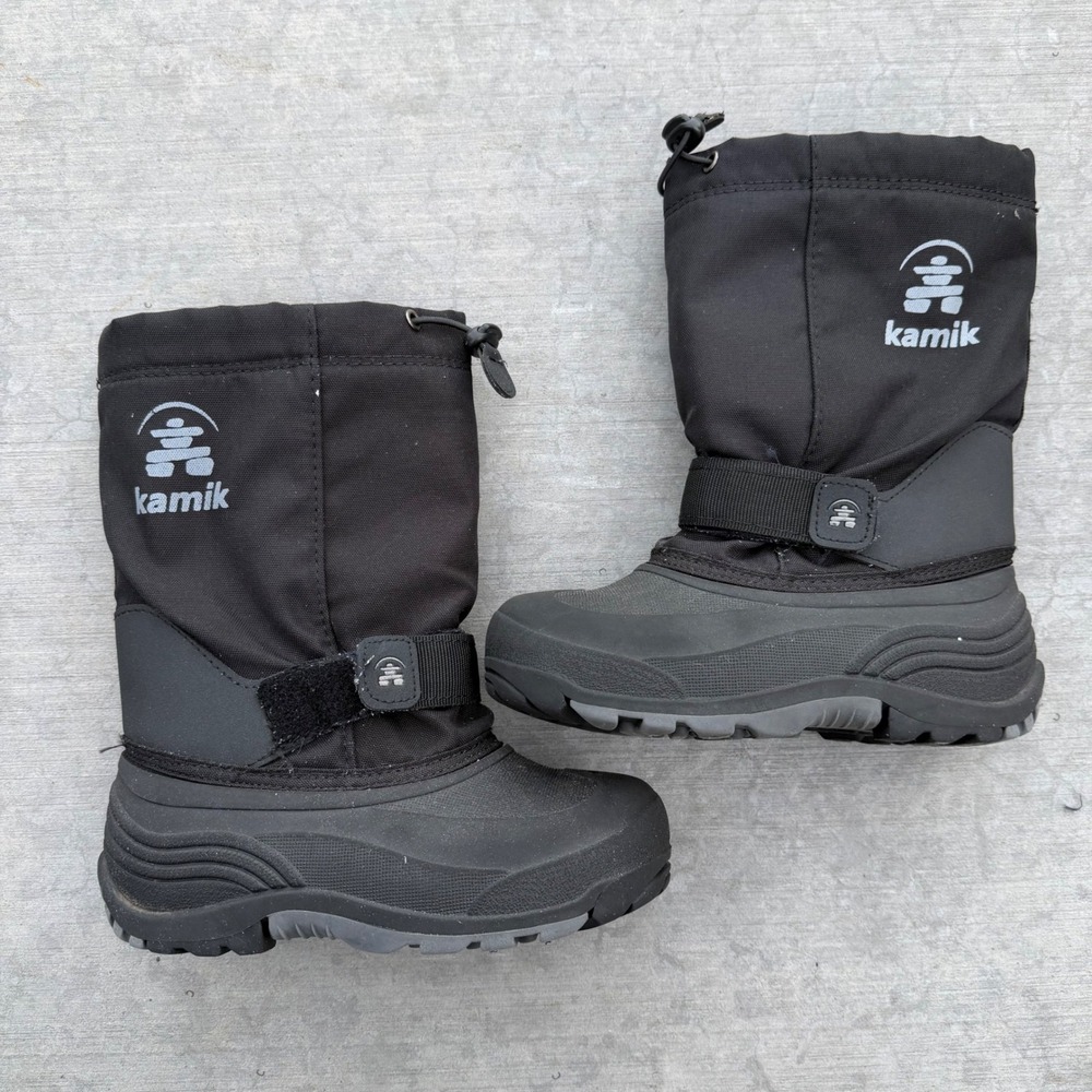 Kamik Kids Black Waterproof Insulated Snow Boots RHR24823-BLK Size 2